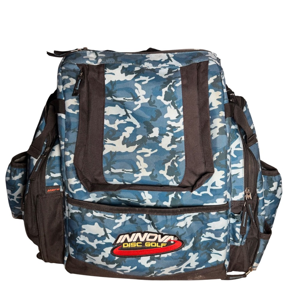 Innova Disc Golf Backpack Blue Camo HeroPack Padded Straps Bag